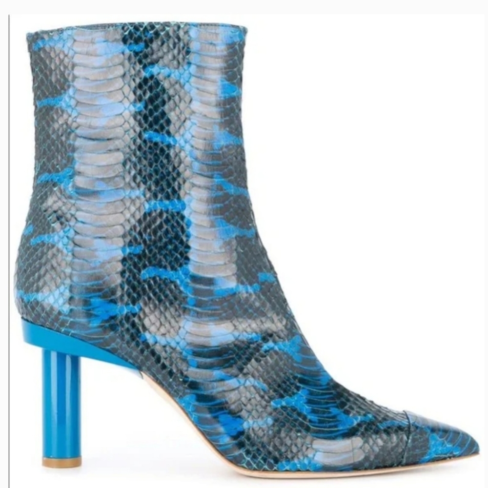 New Tibi Grant Snake Embossed Bootie